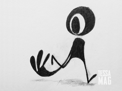 One-arm guy abstract character design mascot metaphor minimalist minimalistic character symbol