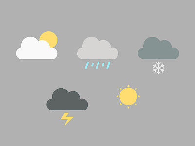 Daily UI #055 - Icon Set app daily ui icon set ui ui design user experience design user interface design ux weather weather icons