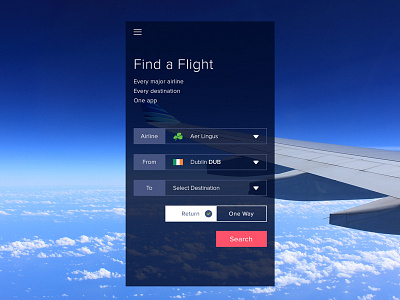 Daily UI #068 - Flight Search