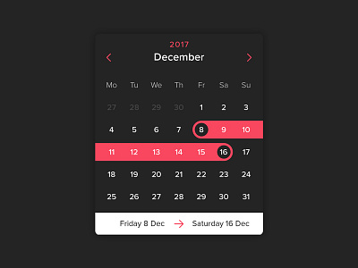 Daily UI #080 - Date Picker calendar daily ui date date picker date selector ui user experience design user interface design ux widget