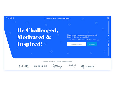 Daily UI #100 - Redesign Daily UI Landing Page