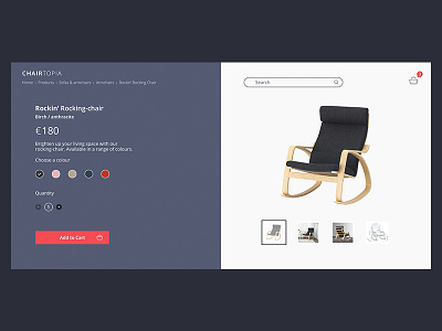 Online Furniture Retail Concept desktop site ecommerce furniture online online shopping retail ui design user interface ux design web design