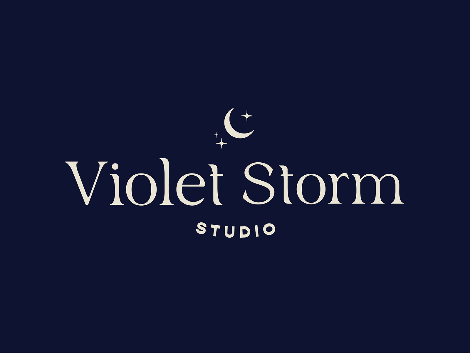 Violet Storm Studio astrology branding branding design color palette cosmic logos moon sparkle tarot typography logo