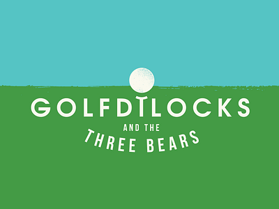 Golfdilocks design fairy tale golf logo mark texture