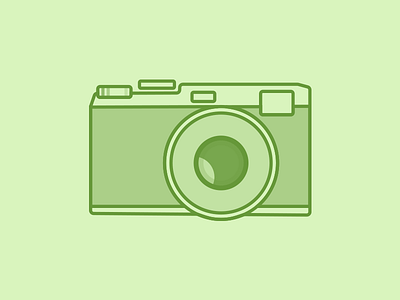 KindTyme Camera Icon camera design green icon illustrator minimal photo photography services simple vector