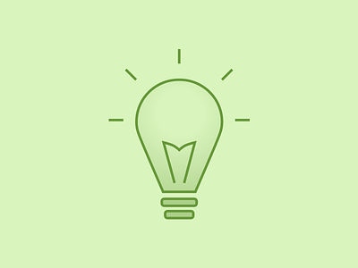 KindTyme Idea Icon aha creative design green icon idea illustrator light lightbulb minimal vector