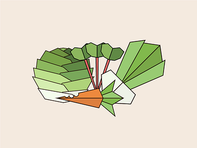 Back to the Farm Icons amaranth cannabis carrot farm icons lettuce origami produce radish vegetables veggies website