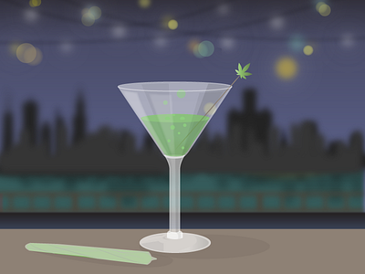 Happy 420! 420 cannabis city classy cocktail doobie drink illustration joint marijuana martini weed