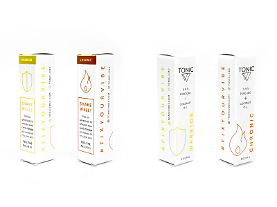 Tonic Packaging - Topical Boxes box cbd fire flame health hemp minimal package packaging photo shield tonic