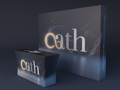 Oath Cannabis & Hemp Insurance | Booth Design 3d 3d render booth cannabis case study custom glow hemp insurance marketing oath oregon rebrand render smoke trade show