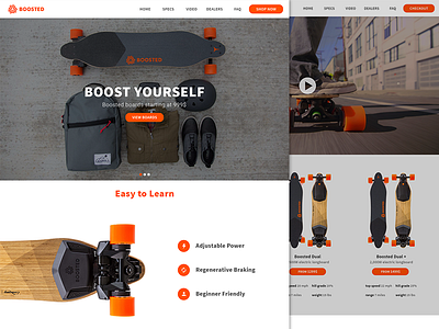 Boosted Board E-commerce Redesign Concept boosted concept e commerce redesign startup uxui web design