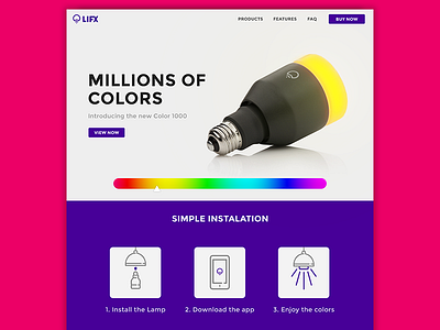 LIFX Website concept redesign concept e commerce redesign startup uxui web design