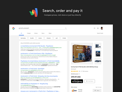 Google Search Redesign - Buying straight from the search buy case study concept design google material optimization product redesign result search study