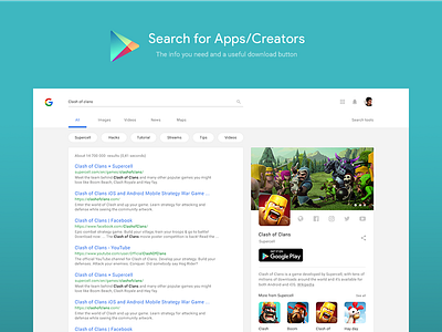 Google Search Redesign - Searching for Apps/Devs