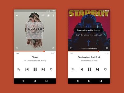 Player - Google Play Music Material Redesign app case concept design google material music optimization redesign result search study