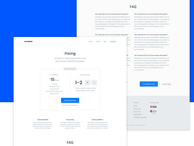 Pricing Page - Smartbnb Website redesign blue clean features landing landing page pricing pricing page pricing plans process redesign ux web