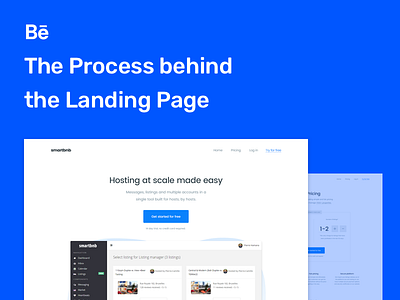 The Process behind the Landing Page- Smartbnb Website blue clean features landing landing page pricing pricing page pricing plans process redesign ux web