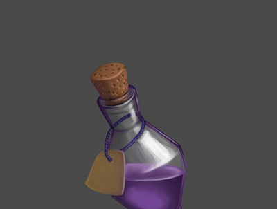 Game icon - Bottle with potion 2d art bottleicon cg design game icon illustration potion