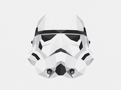 Storm Trooper flat design geometric illustration illustrator low poly star wars storm trooper vector