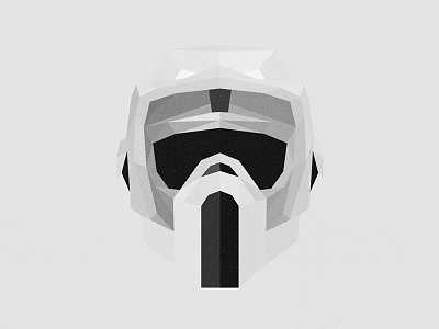 Scout Trooper flat design geometric illustration illustrator low poly scout trooper star wars vector