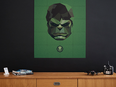 Hulk Product Shot angular comic comic book design geometric halftone hero illustration marvel superhero texture