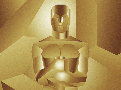 Oscar academy awards art deco award design geometric gold grain illustration oscars trophy