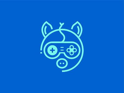Gamin' Ham controller energy gamer gaming gaming logo gaming mascot logo ham line weight line work lines logo nintendo