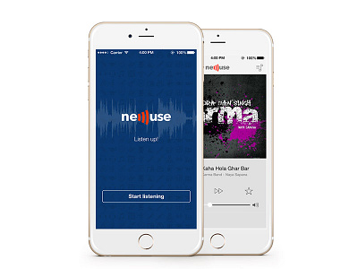 Music Listening App - Nemuse app iphone ui