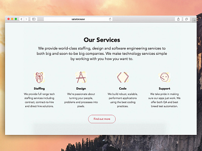 Hand-drawn icons in Website