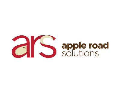 Apple Road logo design apple logo red solutions