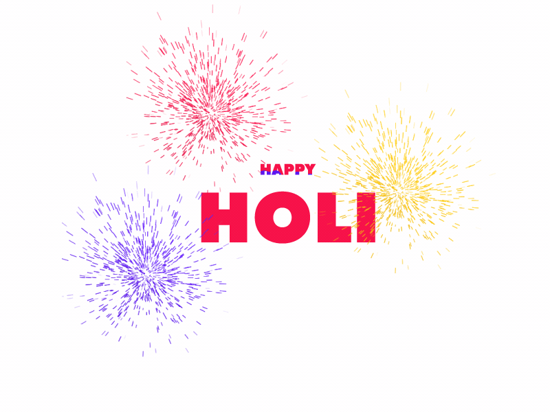 Happy Holi animation color colors design festival gif holi illustration vector