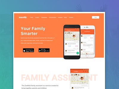 Family Locator Page android app design family interface ios locator responsive ui ux web website