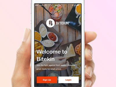 Login Screen - Bitekin buy design designer food interface login startup ui user ux