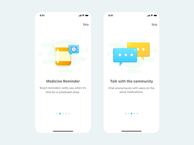 Health Care Onboarding app blue care colors concept design family health illustration illustrator interaction interface ios mobile onboarding ui ux walktrough