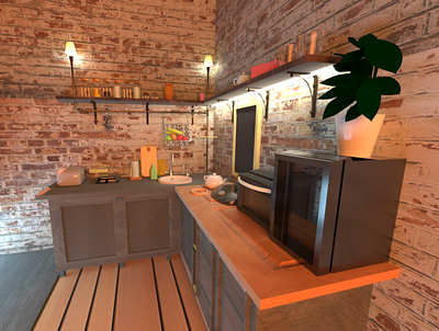 Kitchen 3D Interior 3d interior interior design