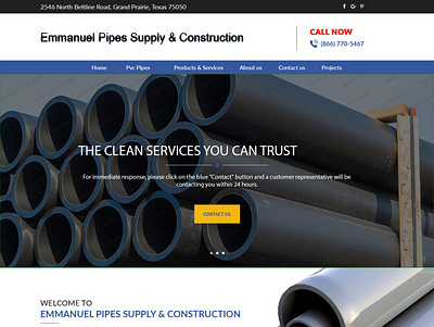 Emmanuel’s pipe supply & construction animation branding design graphic design logo ui
