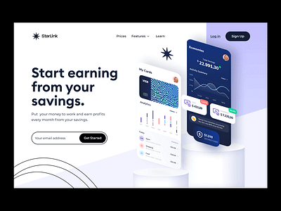 banking website design: saas analytics