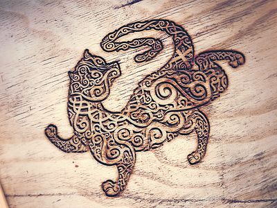 Kafei's Luwak Gayo animal civet coffee engraving ethnic illustration luwak motif pattern traditional vector