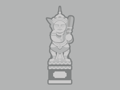 Balinese Guardian Statue bali culture dwarapala flat gate guardian icon illustration indonesia statue temple vector