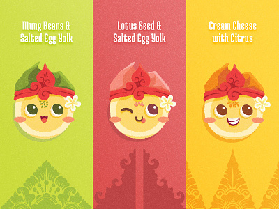 Pia Kanda Mascots bali cake ethnic flavor illustration indonesia logo mascot pie vector