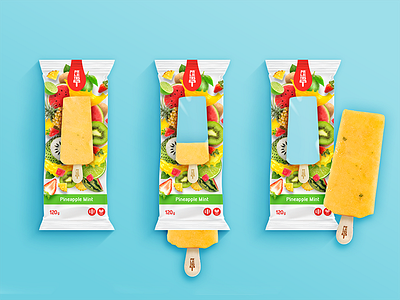 Paletaswey Packaging Concept colorful concept flavor fresh fruit icecream idea ingredient packaging paleta pineapple popsicle