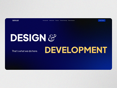 Qoulio Website Home Page 2022 agency design dessigner gradient landing page noise qoulio typography ux webpage website