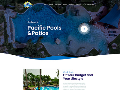 Pacific Pools and Patios animation branding creative design graphic design illustration logo ui ux vector