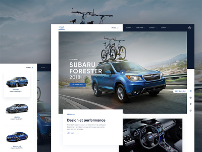 Subaru car concept design landing minimal simple subaru ui web webdesign webpage website