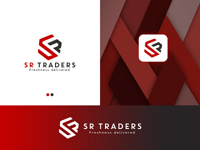 SR TRADERS brand identity branding business business logo design food food items letter s and r logo logo design logo designer traders trading vector wholesale