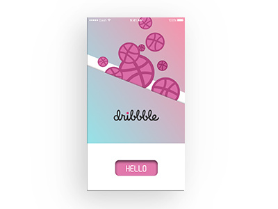 Helllo dribbble! button dribbble firstshot hello hellodribbble invite screen
