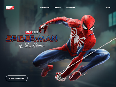 Spider-Man game on PS5 | 2021 blur comics design game games gradient illustration marvel ps5 sony spider man webdesign