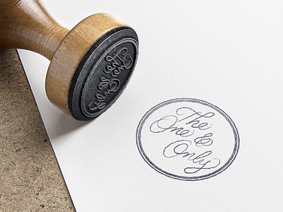 The One & Only - Typography calligraphy handwritten love script stamp text typography