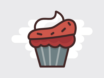 Cupcake - Icon cupcake icon redvelvet yummy