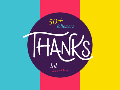 50+ Followers - Typography 50 followers typography yaay